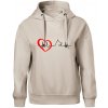 Nemecký ovčiak ekg - Oversized mikina dámská Moon - kratšia + širšia - 2XL ( Ľadovo sivá )