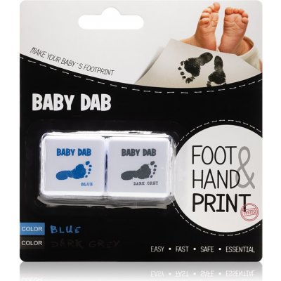Baby Dab Foot & Hand Print Blue & Grey farba na detské odtlačky 2 ks