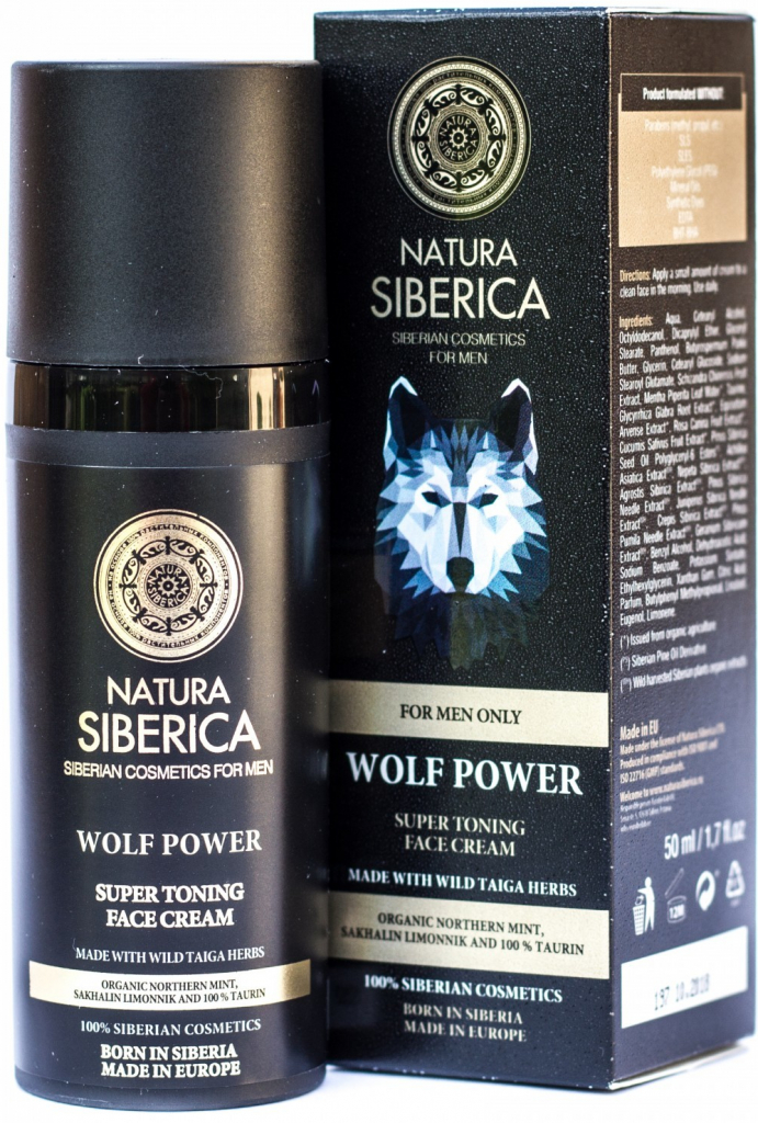 Natura Siberica Men tonizujúci krém na tvár Vlk 50 ml