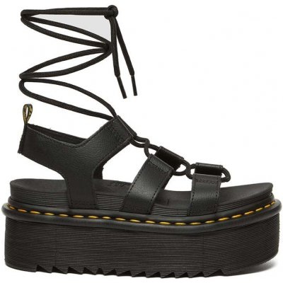 Dr. Martens Nartilla XL dámske kožené sandále na platforme čierna