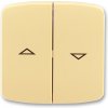 ABB, s.r.o. Tango - 3558A-A662 D - Kryt spínača delený s potlačou 1/0+1/0; béžová