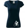 Cestný cyklista - Dámske tričko Pure - 2XL ( Tmavomodrá (veľmi tmavá - skoro čierna) )