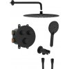 SAPHO SMART SELECT sprchový set s termostatickou batériou, 2 výstupy, čierny matný RP032B-01