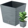 Kvetináč plast sivý Prosperplast 24 cm x 24 cm x 23,5 cm