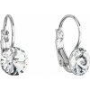 Náušnice bižutérie so Swarovski kryštálmi biele okrúhle 51031.1