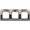 KONTAKT-SIMON S.A. Rámček 3-násobný kovový tmavá oceľ 87x224x9,5mm
