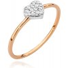 Blink-Blink Zlatý prsteň SRDIEČKO s diamantom 0.10 ct 1342RDB