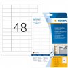45,7*21,2 mm-ové Herma A4 hárkové print etikety, biela farba (10 hárkov/balenie)