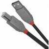 Kábel USB 2.0 AB Lindy 36672 Anthra 1m