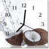 Nástenné sklenené hodiny Kokosové orechy 30x30 cm