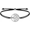 Troli Šnúrkový náramok so stromom života čierna / oceľová