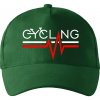Cycling ekg - Šiltovka so zahnutým šiltom a mosaznou sponou - Univerzálna veľkosť ( Fľaškovozelená )