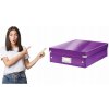 Leitz Střední univerzální krabice Click & Store, Purpurová