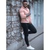 Pánska tepláková súprava ružová a čierna (ax0743) Black XL