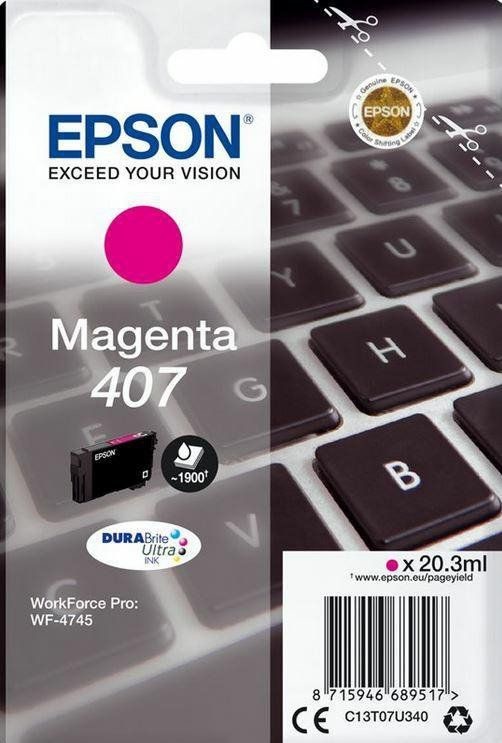 Epson 407 Magenta - originálny