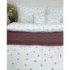 Letné mušelínové obliečky Summer 140x200 – marhuľový motív, jemné, priedušné, 100 % bavlna, na zips