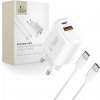 Tech-Protect SÍŤOVÁ NABÍJEČKA NCA45W-GAN SE 2 PORTY PD 45W / QC3.0 + KABEL TYPE-C BÍLÁ