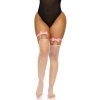 Leg Avenue Vegan Leather Tigh High Garter, Pink