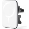 iStores by Epico Ultrathin Wireless Car Charger - MagSafe compatible - Strieborná/biela 9915102100019