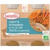 BABYBIO Mrkva a tekvica so pstruhom 2x 200 g