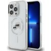 Karl Lagerfeld IML K&CH Heads Metal Frame MagSafe Zadní Kryt pro iPhone 15 Pro Max Transparent KLHMP15XHLSKCH