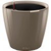 Lechuza Kvetináč Classico Premium LS 21, sivohnedá vysoko lesklá, pr. 22 x 21 cm