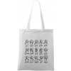 Algebra dance - Taška bavlnená - 42 x 38 cm ( Biela )