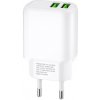 MG CUWCW sieťová nabíjačka 2x USB 30W 2.4A, biela