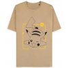 Pokémon - Beige Pikachu Line-art Men's Short Sleeved T-shirt Velikost: XL, Barva: Beige