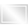 LED zrkadlo obdĺžnikové 70x50 cm, horizontálne, vstavaný vypínač, s okrajom, 4000K