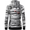 Moje srdce bije pre Bowling - Mikina dámska trendy zipper s kapucňou - 2XL ( Šedý maskáč )
