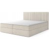 Wilsondo Čalúnená boxspring posteľ Lamella - krémová Rozmer: 140x200