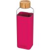 QUOKKA STORM Sklenená fľaša so silikónovým povrchom MAROON 700ml