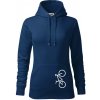 Bicykel na výšku - Mikina dámská Cape s kapucí - XS ( Polnočná modrá )