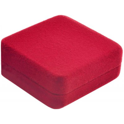 Jantario krabička zamatová na prívesok 4 x 4 x 1,5 cm 101005 červená