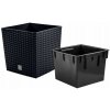 Prosperplast Rato Low Kvetináč 22,3 x 22,3 x 22,8 cm, antracit