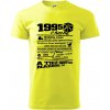 1995 v kocke - Klasické pánske tričko vyššej gramáže - 3XL ( Neonová žltá )
