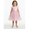 Dievčenské šaty svetlo ružové s farebnými bodkami Veľkosť: 92
