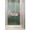 RADAWAY FURO GOLD WALK-IN 140cm pravá sprchová stena s posuvným dielom, profil zlatý, sklo číre, 10106738-09-01R10110694-01-01