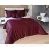Matějovský Obliečka Posteľná bielizeň - Luna plum Bambusový satén 1x 140/200, 1x 70/90 140x200+70x90 červená, sivá, hnedá