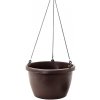 Plastkon Marina závesný kvetináč hnedá, 25cm