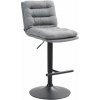 Barová stolička Damar látka, sivá
