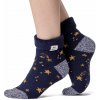 Heat Holders dámske LITE ponožky ORION Modré so Zlatými hviezdičkami