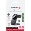 Skladacia bezdrôtová nabíjačka Swissten QI2 Magbase 3v1 čierna (kompatibilná s magsafe)