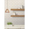 PVC obklad Ceramics SubwayTile biely, sivý 67,5 x 400 cm