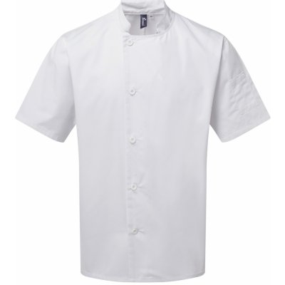 Premier Workwear Kuchárska bunda s krátkym rukávom PR900 White