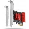 AXAGON PCES-SA6, radič PCIe - 6x interný port SATA 6G, ASM1166, SP a LP Axagon