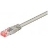 Sieťový LAN kabel S/FTP patchcord, Cat.6, RJ45 samec - RJ45 samec, 5 m, tienený, LSOH, šedý, economy