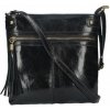 Made In Italy dámska kožená kabelka 727 čierna