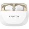 Canyon Hexagon 7, True Wireless Stereo Bluetooth 5.4 slúchadlá do uší. ANC, ENC funkcie, výdrž 27 hod, béžovo-biele CNS-TWS7WB